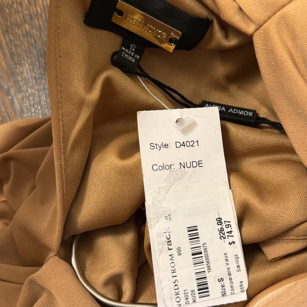 Tan Ruched Dress - Picture 8 of 8